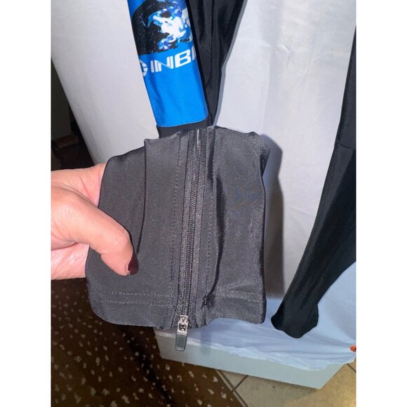 NWT INBIKE Mens Cycling Compression Pants Black & Blue Large Pads Discovery Logo - Picture 11 of 14